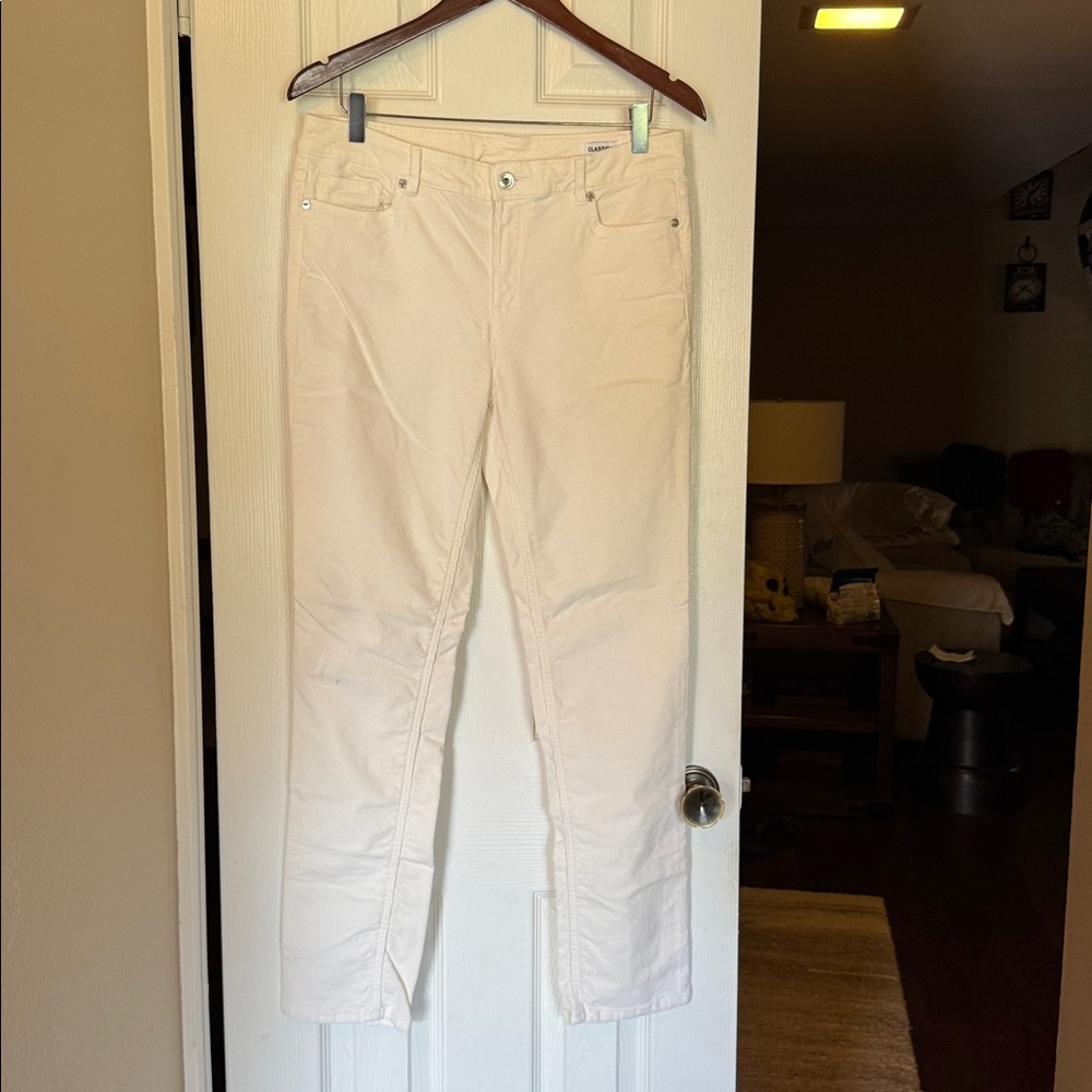 Liz Claiborne Off-White Corduroy Pants